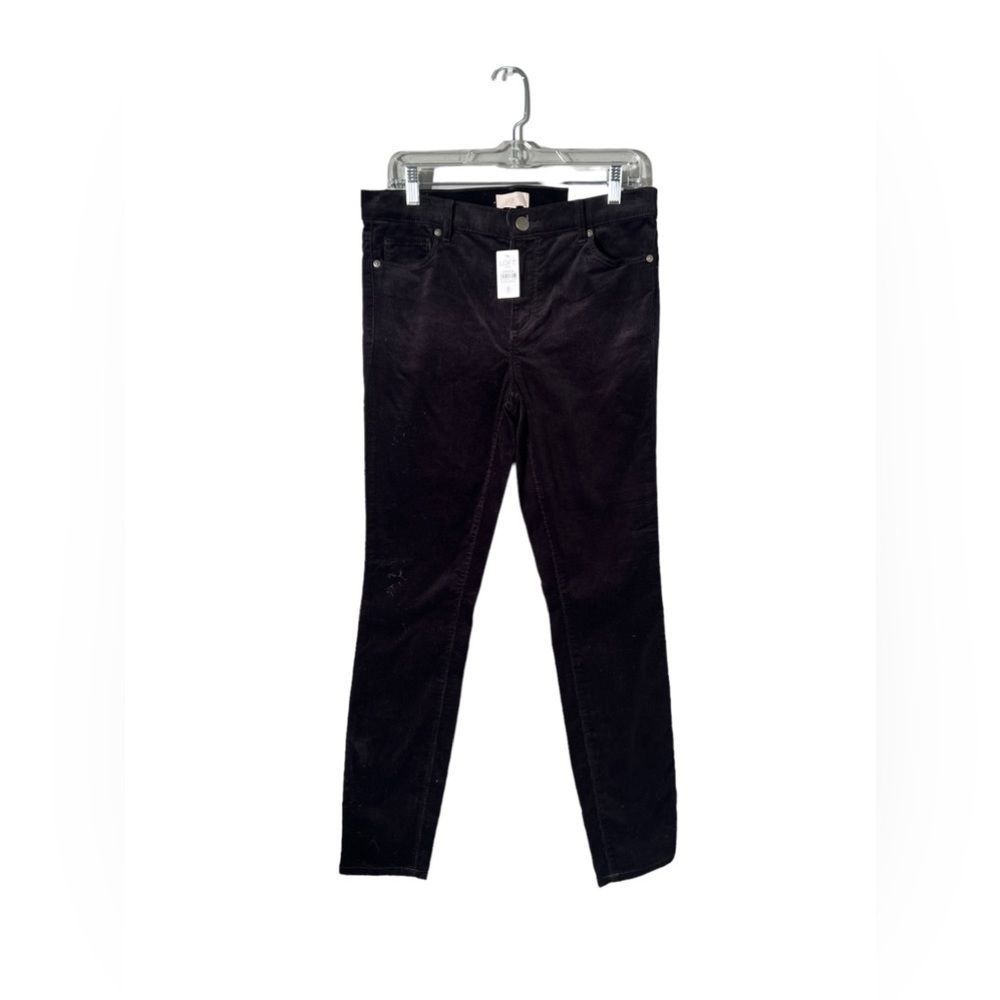 Loft Modern Skinny Black Corduroy Jeans Size 8